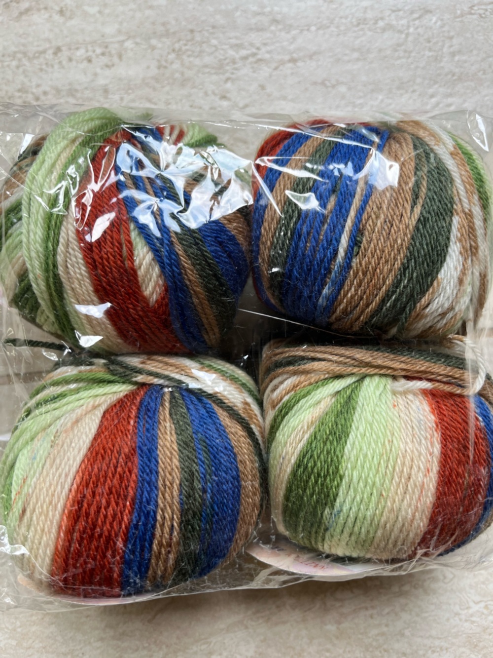 Adriafil Knitcol trends merino wool yarn lot of 4 red green multicolor 546 yds